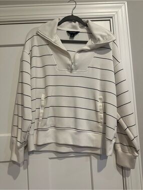 Rae Mode Striped Quarter-Zip Sweatshirt